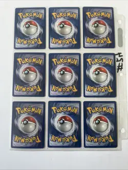 Pokemon Cards Lot 9 Regular Base Set 2 Common NM 1999 Vintage WOTC Unlimited - Image 2