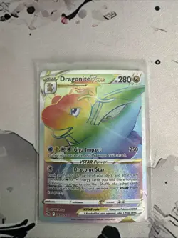 Pokemon TCG Dragonite VSTAR Rainbow Secret Rare Card 081/078 - Image 1
