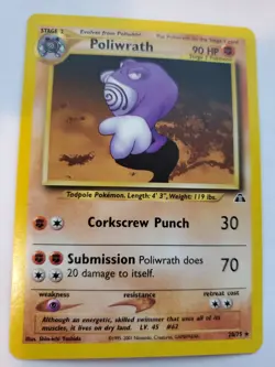 Poliwrath Neo Discovery Pokemon Card Base WOTC NM - Image 1