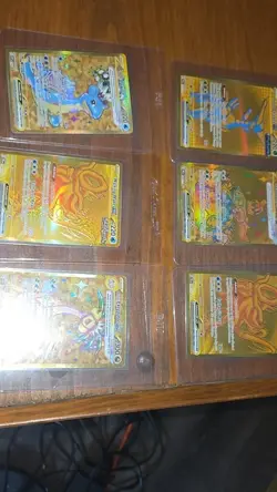 Pokemon TCG Gold Card Lot x6 EX Full Art NM/M Pack Fresh Sleeve Toploader - Image 1