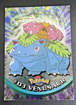 #3 Venusaur 1999 Topps Chrome Pokemon Card Series 1 Blue Logo - Image 1