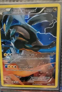 Black Kyurem XY80 Black Star Promo Full Art Holo Rare Pokemon Card LP - Image 1