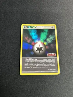 Multi Energy Pokemon Card 89/108 Reverse Holo Foil Rare Stamped Played LP - Image 1