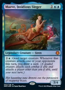 MTG Maeve, Insidious Singer [Game Night: Free-for-All] Foil Near Mint Magic - Image 1