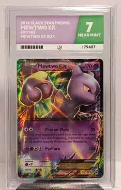 Mewtwo EX XY183 Black Star Promo Holo Pokemon Card Ace 7 - Image 1