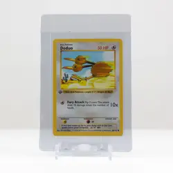 Doduo Pokemon 1st edition base set 48/102 1999 grey stamp 3d raw mint clean WOTC - Image 1
