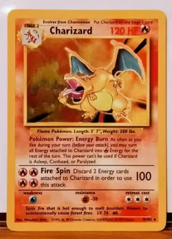1999 Pokemon Game Base Set Charizard 4/102 Holo Foil Unlimited WOTC Original - Image 1