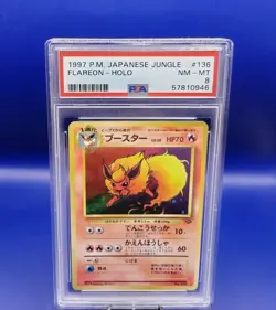 Flareon #136 Japanese Holo Rare Japanese Pokemon Card TCG Pocket Monster PSA 8 - Image 4