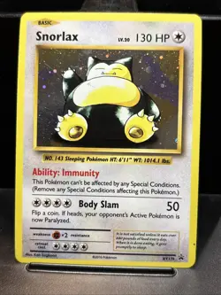 Pokemon TCG Card - Snorlax XY179 Holo Promo XY Black Star Promos LP - Image 1