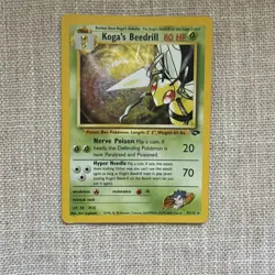 Pokemon TCG Gym Challenge 1st Edition Koga’s Beedrill 9/132 HOLO SWIRL Rare - Image 1