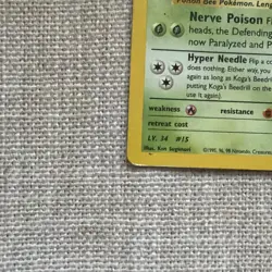 Pokemon TCG Gym Challenge 1st Edition Koga’s Beedrill 9/132 HOLO SWIRL Rare - Image 2