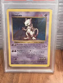 Pokemon PSA 7 NM 1999 Mewtwo Shadowless Base Set Holo Card - Image 2