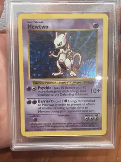 Pokemon PSA 7 NM 1999 Mewtwo Shadowless Base Set Holo Card - Image 4