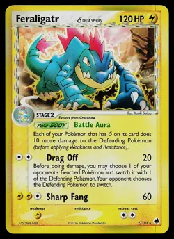 Pokemon Card - Feraligatr Dragon Frontiers 2/101 Holo Rare - Image 1
