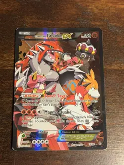 Pokemon Team Magma's Groudon EX Holo Ultra Rare Double Crisis 15/34 - Image 1