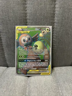 Pokemon Rowlet & Alolan Exeggutor GX 214/236 Ultra Rare Full Art Holo Tag Team - Image 2