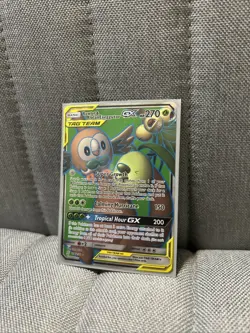 Pokemon Rowlet & Alolan Exeggutor GX 214/236 Ultra Rare Full Art Holo Tag Team - Image 3