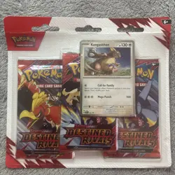 Pokemon Scarlet & Violet Destined Rivals 3-Pack Blister Kangaskhan Sealed - Image 1