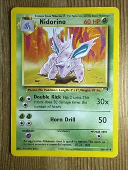 Pokemon TCG Nidorino Legendary Collection 56/110 Regular Uncommon HP - Image 1