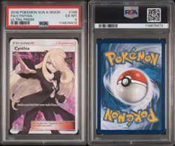2018 Pokemon Sun & Moon Ultra Prism Cynthia 148/156 PSA 6 POP 31 - Image 3