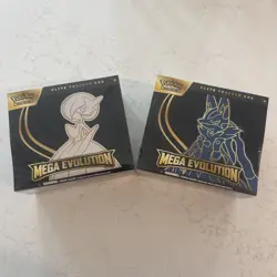 Pokemon TCG Mega Evolutions ETBs Lucario And Gardevoir Set of 2 Factory Sealed - Image 1