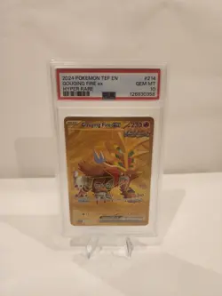 PSA 10 PRISTINE Gouging Fire ex 214/162 Temporal Forces Gold Hyper Rare Pokemon - Image 1