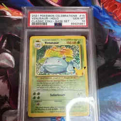 Pokemon Venusaur 15/102 Celebrations Classic Collection Holo PSA 10 - Image 1