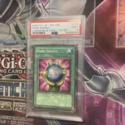 Yugioh! Dark Energy LOB-088 Common 1st Edition PSA Graded 9 MINT - Image 1