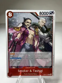 One Piece Smoker & Tashigi EB04-003 R Foil One Piece Adventure on Kami's Island - Image 1