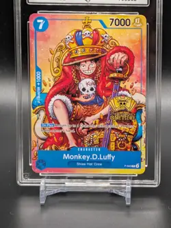 Monkey D Luffy - P-043 PROMO 2nd Anniversary Stamp ONE PIECE CCG ACE GRADING 10 - Image 4