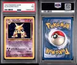 1999 Pokemon Game 1/102 - Alakazam-Holo PSA NM 7 - Image 3