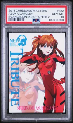 PSA 10 2011 Carddass Masters Evangelion: 2.0 122 Asuka Langley | Pop 1 - Image 1