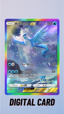 Articuno EX Rainbow Genetic Apex Pokemon TCG Pocket 2 Star ⭐⭐ (English) - Image 1