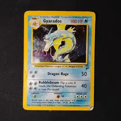 Pokemon TCG Gyarados Base Set 2 7/130 Unlimited Holo Rare HP Damaged - Image 1
