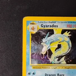 Pokemon TCG Gyarados Base Set 2 7/130 Unlimited Holo Rare HP Damaged - Image 2
