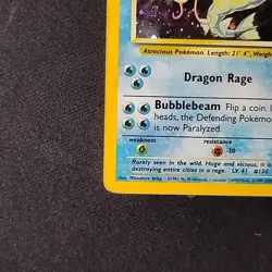 Pokemon TCG Gyarados Base Set 2 7/130 Unlimited Holo Rare HP Damaged - Image 5