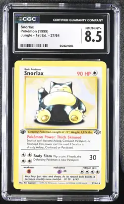 Pokemon English Snorlax 27/64 1999 Jungle - 1st Edition Rare Vintage NM/MINT - Image 1