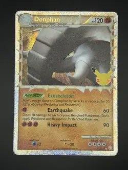 Carte Pokemon Donphan Prime 107/123 Celebrations 25eme Anniversaire FR NEUF - Image 2