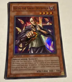 Yugioh Card Kycoo the Ghost Destroyer LON-062 SUPER RARE 1st Edition - Image 1
