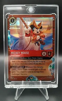 Disney Cruise Line Lorcana TCG Mickey Mouse Pirate Captain Foil Promo Card 13/P3 - Image 1