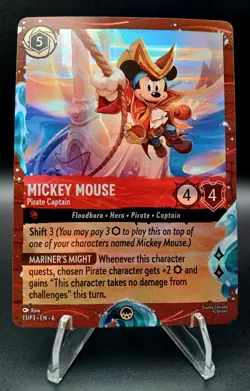 Disney Cruise Line Lorcana TCG Mickey Mouse Pirate Captain Foil Promo Card 13/P3 - Image 2