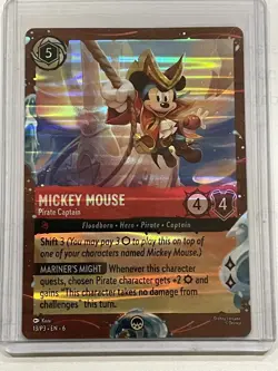 Disney Cruise Line Lorcana TCG Mickey Mouse Pirate Captain Foil Promo Card 13/P3 - Image 1