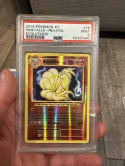 Pokemon XY Evolutions Ninetales Reverse Holo 15/108 PSA 9 Mint 2016 - Image 1