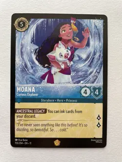 Disney Lorcana TCG Moana - Curious Explorer 155/204 Winterspell - Image 1