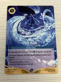 Disney Lorcana Challenge Promo Let It Go Non Foil Promo Near Mint English DLC - Image 1