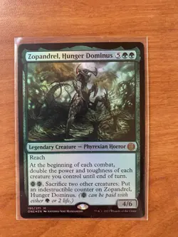 Magic: The Gathering Zopandrel Hunger Dominus Mythic Green Phyrexia 195 - Image 1