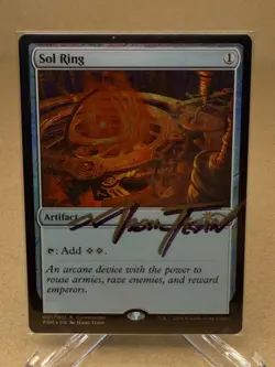 Magic: The Gathering Sol Ring MagicFest 2019 Promo 001/001 Autographed - Image 1