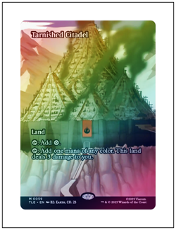 1x Tarnished Citadel - 0059, Borderless Art Foil, Avatar, Magic MTG NM - Image 1