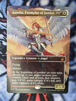 Aurelia, Exemplar of Justice | Ravnica Remastered | M0436 Anime Borderless | MTG - Image 1