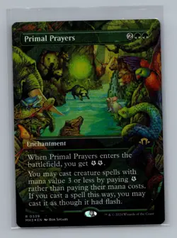 FOIL Primal Prayers (Borderless) - Modern Horizons 3 (MH3) - Image 1